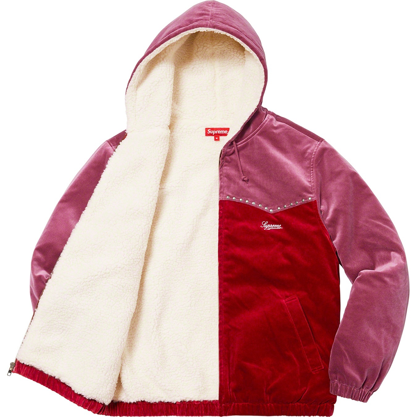 Studded Velvet Hooded Work Jacket view 17